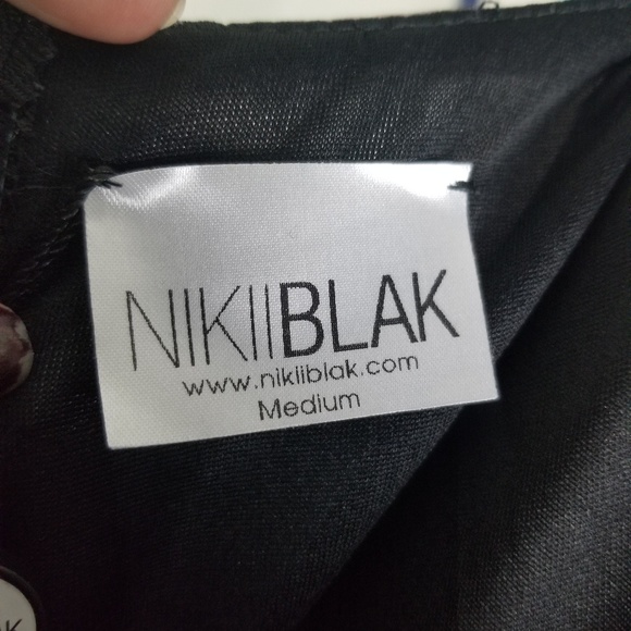 NikiiBlak Floral Fit Flare Purple Dress Sleevless - Picture 7 of 8